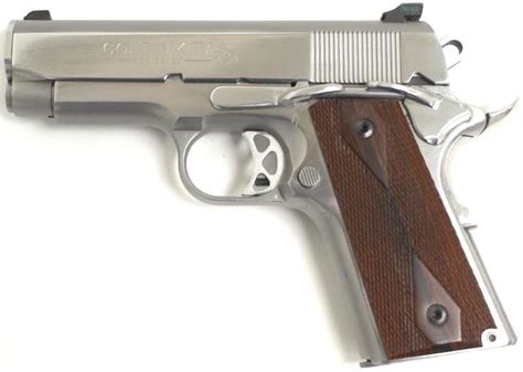 Colt Officers 45 Acp Caliber Bright Stainless Pistol With Custom