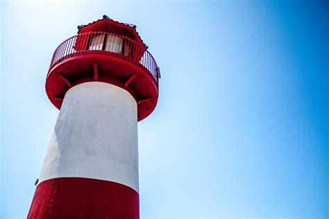 Free Images Lighthouse White Red Vehicle Tower Blue Scene