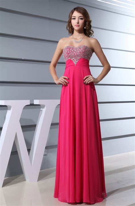 Hot Pink Prom Dresses With Diamonds 2015 For Womenfuschia