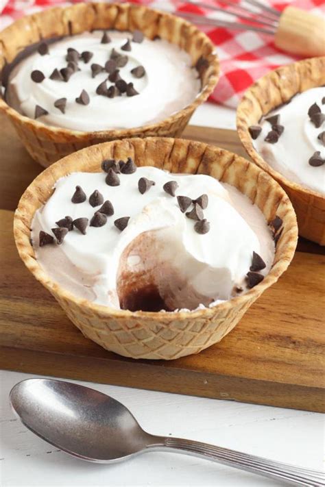 Chocolate Pudding Pie Waffle Cups Best Chocolate Recipe Easy No Bake