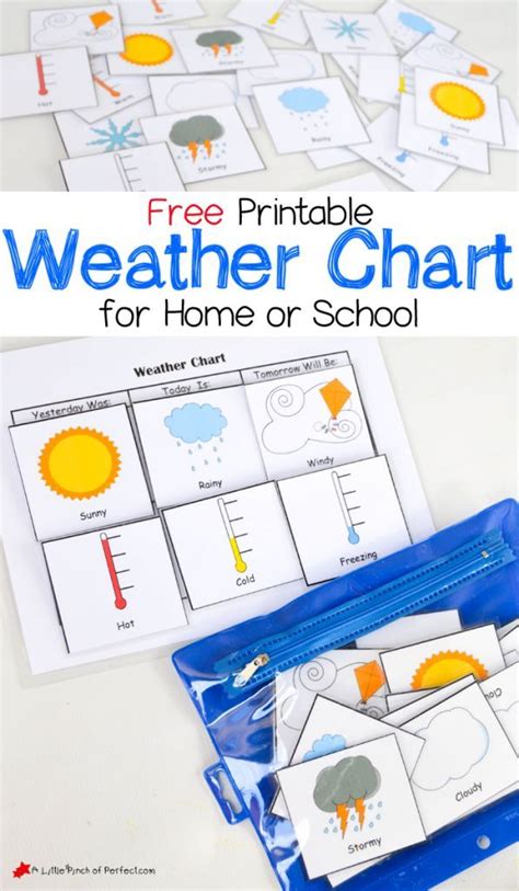 printable weather chart  home  school