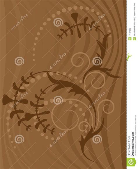 Brown Background With Flower Banner Background Stock Vector