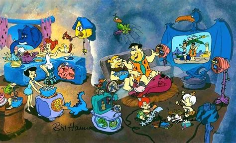 Flintstones Hanna Barbera Signed Cel Wacky Inventions Rare Animation