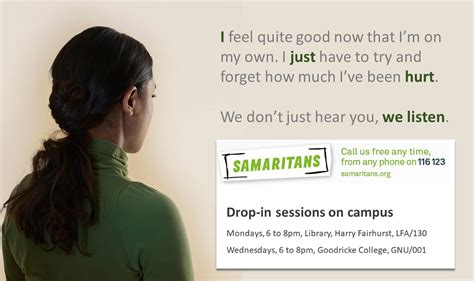 Yusu On Twitter Need Someone To Talk To Samaritans Are On Campus