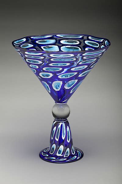 Blue Martini Bowl By Bryan Goldenberg Art Glass Vase Artful Home