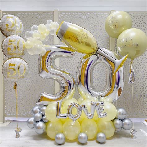 50th Wedding Anniversary Balloons Display Epic Themed Balloons
