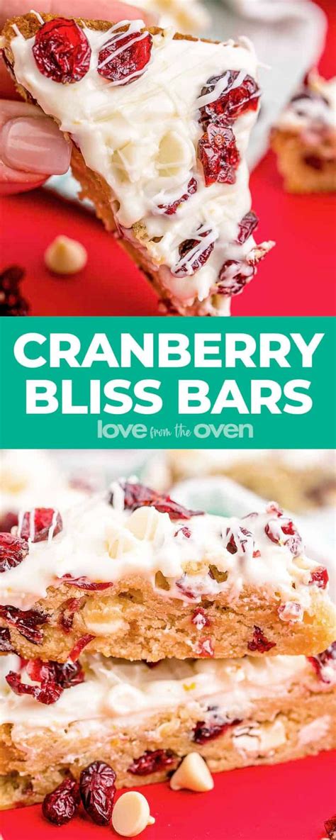 Cranberry Bliss Bars Love From The Oven Cranberry Bliss Bars