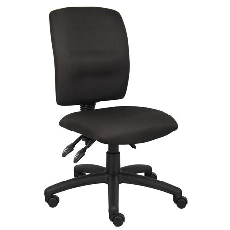 Boss Office Black Crept Fabric Armless Ergonomic Multi Function Desk