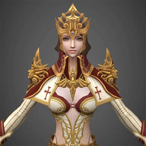 fantasy medieval queen 3d model by 3dseller