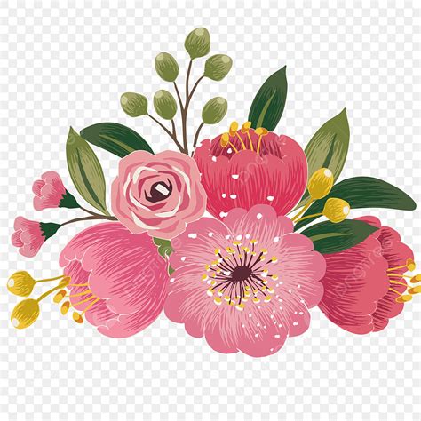 Beautiful Spring Flowers Vector Design Images Pink Flowers Beautiful