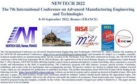 NEWTECH 2022 The 7th International Conference On Advanced