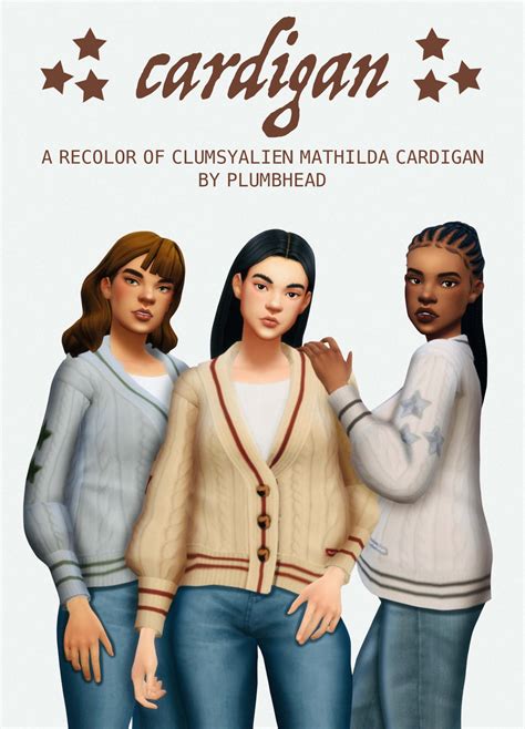 Sims 4 Cardigan A Recolor Of Clumsyalienn Mathilda Micat Game