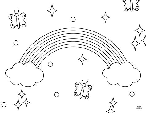 Printable Coloring Pages Rainbow
