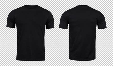 Premium Psd Black Tshirts Mockup Front And Back Plain Black T Shirt Black Collared Shirt