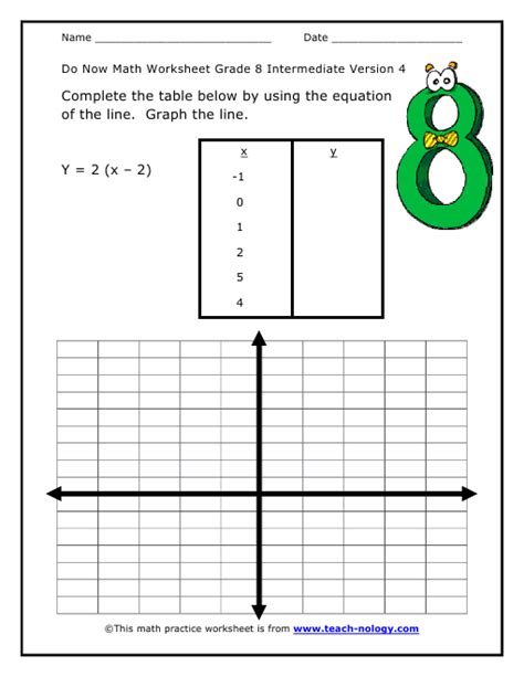 Grab our 8th grade math worksheets to practice expressions and equations, functions, radicals, exponents, similarity, congruence, volume and more. Do Now Math Grade 8 Intermediate Version 4