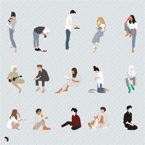 Flat Vector Cutout People for Architecture | Vector illustration people, People illustration ...