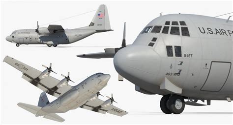 Lockheed C 130 Hercules Us Military Transport Aircraft 3d