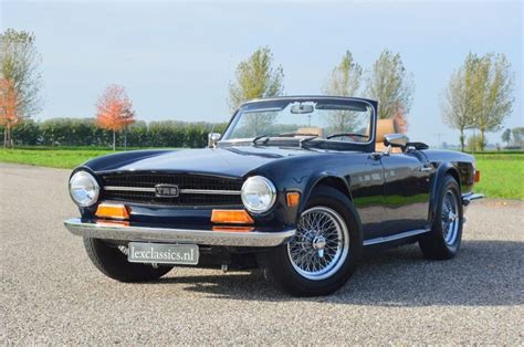 For Sale Beautiful Triumph Tr6 Performed In The Chic Color Dark Blue