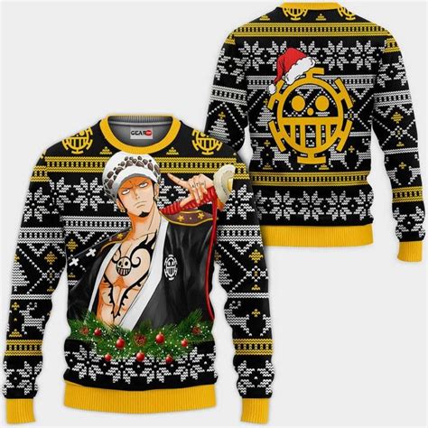 Trafalgar Law Ugly Christmas Sweater Custom Wano One Piece Anime Xmas