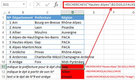 La Fonction ‘recherchev Coursinfofr