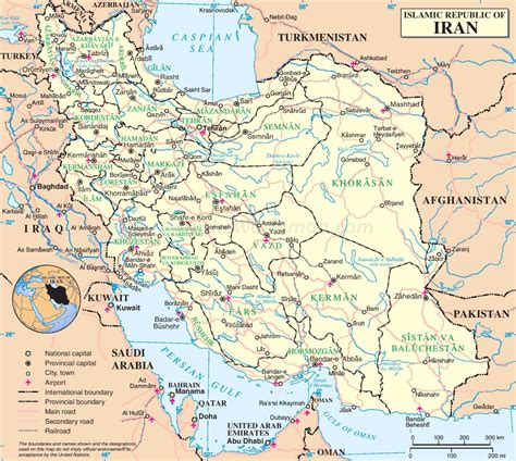 Large Detailed Political Map Of Iran With Roads Cities And Airports Images