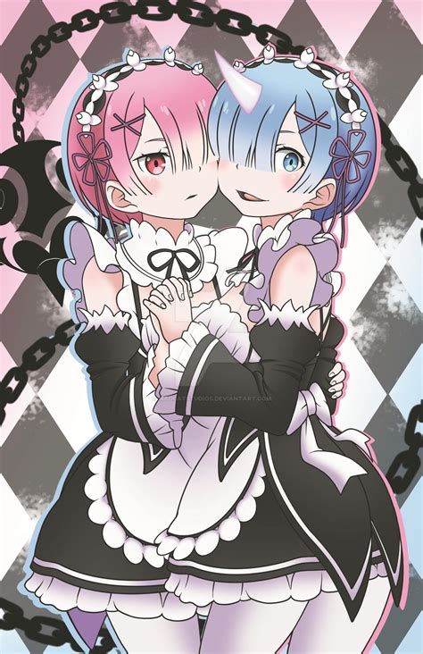 Rem And Ram By Madcatstudios On Deviantart