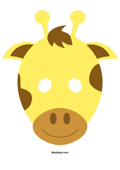 Giraffe Mask Template Printable Pdf Download