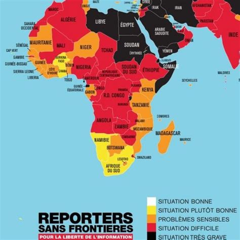 Reporters Sans Frontières Publie Son Nouveau Classement Mondial De La