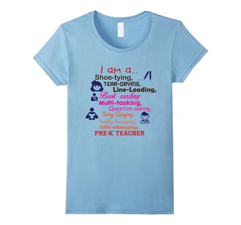 Womens Preschool Teacher T Shirt Pre K Teachers Shirt Cl Colamaga