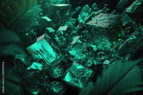 Emerald Green Gemstone Background Gemstones Textures Backdrop Series