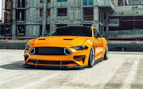 Download Imagens Ford Mustang Gt 2020 4k Amarelo Cupê Esportivo