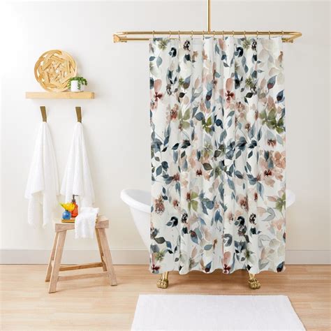 Pastel Floral Background Shower Curtain By Lunaisdrawing Redbubble