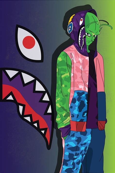 Abi Childhood Series Cartoons Meet Bape Bape Shark Wallpaper