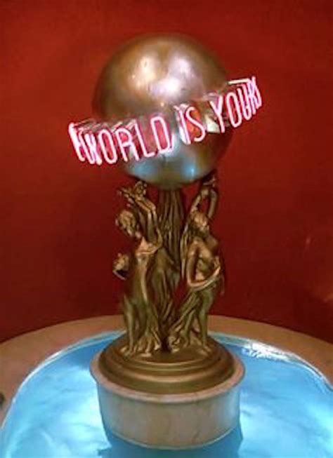 Highlighted in arguably the most iconic final scene in 80s movie history, our world is yours paperweight is inspired by the famous water fountain statue found in the 1980s cult classic flick. The World Is Yours, Russell Westbrook - The Has Been ...