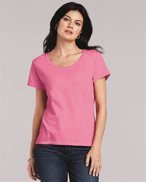 Gildan 64550l Softstyle Womens Deep Scoopneck T Shirt 392
