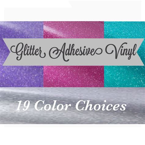 Glitter Adhesive Vinyl Sample Pack 6 Sheets 3x12 Oracal