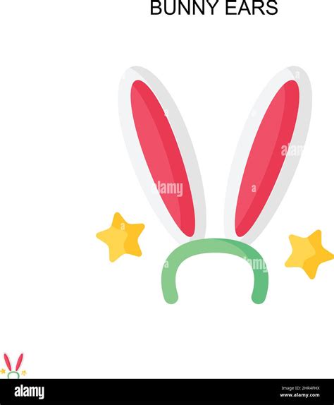 Bunny Ears Simple Vector Icon Illustration Symbol Design Template For