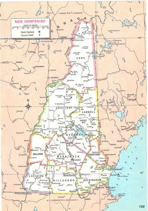 Printable Map Of Nh Towns