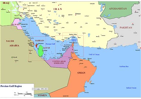 Persian Gulf On A World Map
