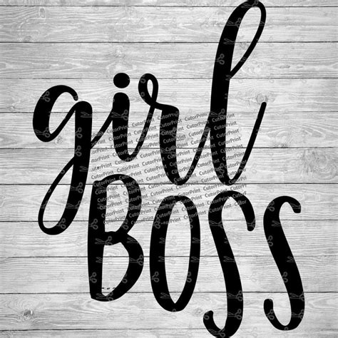 Girl Boss Svgeps And Png Files Digital Download Files For Cricut