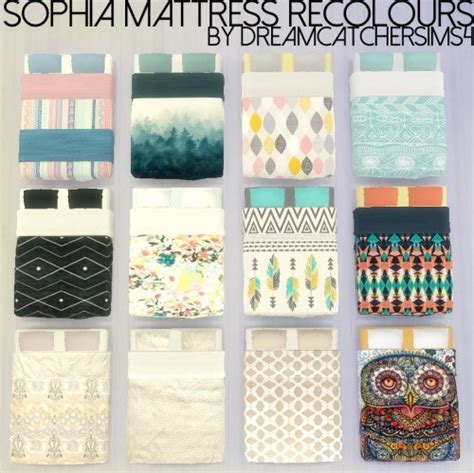 Sophia Mattress Recolours Sims 4 Furniture