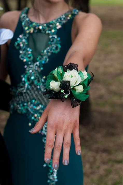 Homecoming Mum Ideas 2021 Corsage Prom Emerald Wristlet Ribbon Wrist
