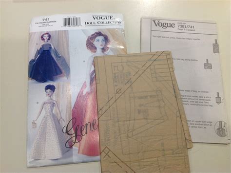 Vogue 7381 741 15½” Gene Fashion Doll Dresses Pattern Circa 1950 Uncut Complete Ebay