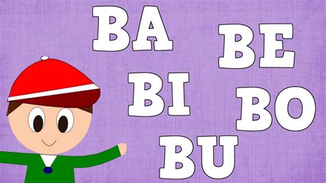 Sílabas BA BE BI BO BU Syllable with B Aprender a Leer y Escribir Vídeos para niños YouTube