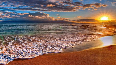 Beach Sunrise Hd Wallpaper Background Image 2560x1440