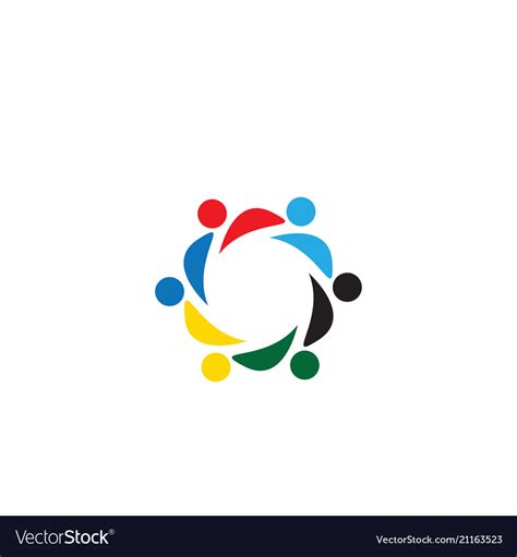 Community People Organization Logo Icon Template Vector Image