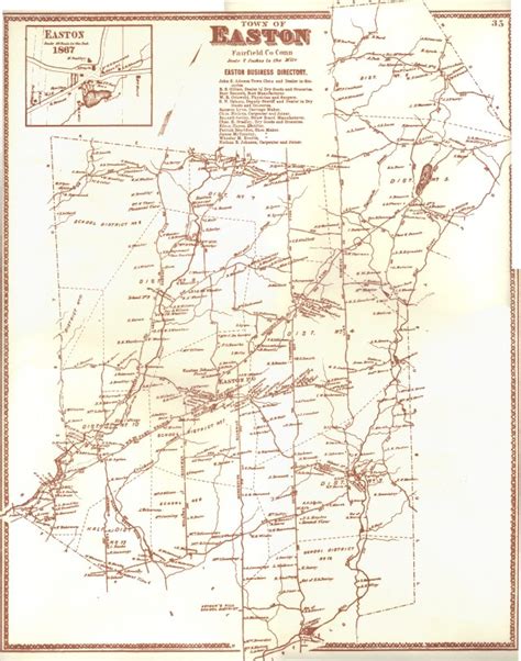 An 1867 Map Historical Society Of Easton Connecticut