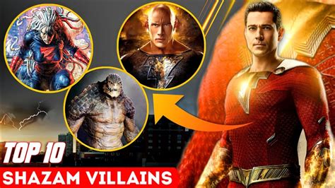 top 10 most powerful villains of shazam super cinema youtube