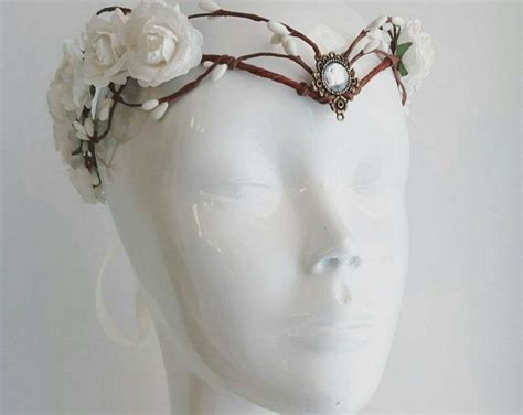 Woodland Elf Tiara Elven Headpiece Fairy Crown Festival Etsy Hair Accessories Bride Hair