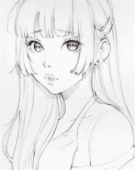 9 Anime Sketch Girl Colour Drawings Anime Drawings Sketches Anime